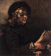 REMBRANDT Harmenszoon van Rijn Titus Reading du painting